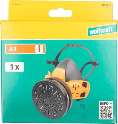 Полумаска респиратор Wolfcraft 1 Half Mask, заменлив филтер A1, CE