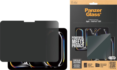 Xham mbrojtës PanzerGlass Ultra-Wide Fit Privacy për iPad Pro 11\" 2024, me privatësi, i zi