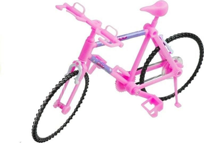 Set lodrash LEAN TOYS Van with Bicycle 3718, kamper për kukulla, me biçikletë, rozë vjollcë
