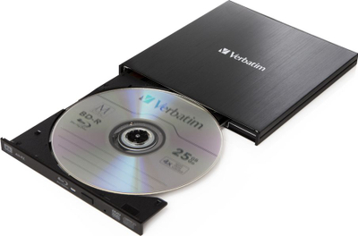 Shkrues i jashtëm Blu ray Verbatim Slimline 43890, USB 3.2, 6x, i zi