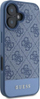 Mbrojtëse telefoni Guess 4G Stripe GUHCP16SG4GLBL për iPhone 16, PU, blu