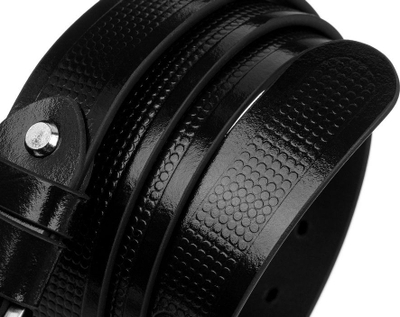 Кожен машки ремен Rovicky PLW-R-14, природна мазна кожа, 2.5 cm, црн