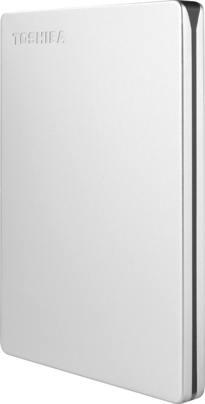 Hard disk i jashtëm Toshiba Canvio Slim, 1TB, USB 3.0, ngjyrë argjendi