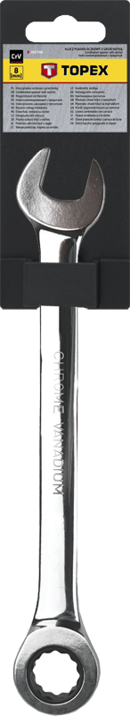 Çelës kombinim Topex 35D748, 21mm, me racë, krom vanadium