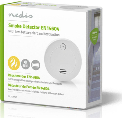 Detektor tymi Vorel 81784, alarm 85dB, EN14604, i bardhë