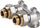 Set valvulash radiatorësh Ferro 7005+8021, G1/2 x G3/4, PN10 DN15, ngjyrë argjendtë
