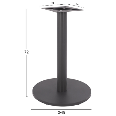 Bazë metalike për tavolinë HomeMarkt HM419.20, diametër 45 cm, lartësi 72 cm, gri
