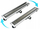 Kanal kullimi linear Hydroland L-600, 60 cm, çelik inox, argjend