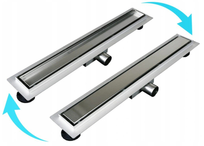 Kanal kullimi linear Hydroland L-600, 60 cm, çelik inox, argjend