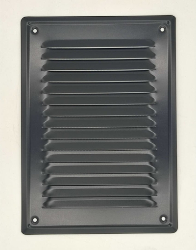 Метална вентилациска решетка VENTS 14x21, заштитна мрежа, темен графит