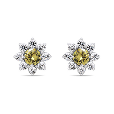 Vathë Brilio Silver Flowers EA577WYL