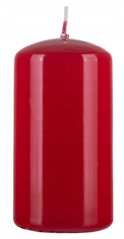 Свеќа столб DONAU HOME Standard Gloss, 60x115mm, црвена