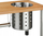 Rafth kuzhine 5Five Kitchen Shelf, me mbajtës veglash, mbajtës letre kuzhine, i hirtë