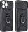 Mbulese telefoni Slide Armor për Samsung Galaxy S23 FE 5G, unazë kickstand, magnetike, e zezë