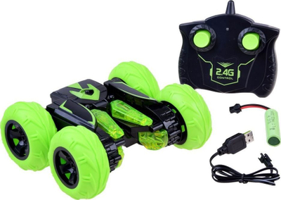 Makina akrobatike me telekomandë SY004, 2.4GHz, rrotullim 360°, e zezë jeshile