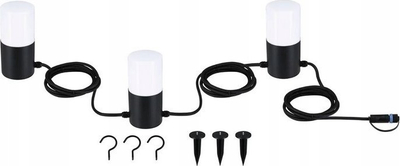 Drita dekorative të jashtme Paulmann Plug & Shine Tubs, 3xE14, LED 24V, antracit