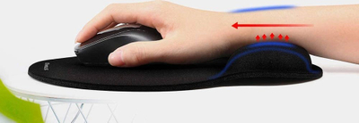 Set jastëk ergonomik Strado, 3 pjesë, me xhel memory, i zi