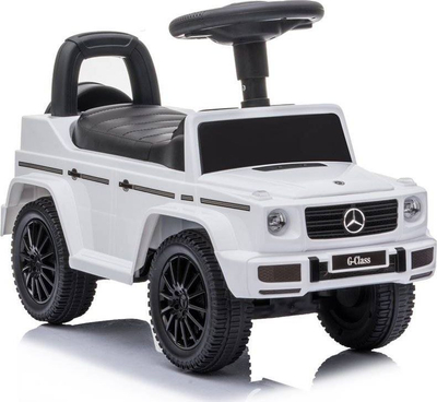 Makinë lodër shtytëse Mercedes G-Class 652, me zë motori dhe borie, e bardhë