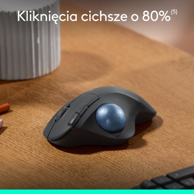 Maus wireless Logitech ERGO M575S, me trackball, i rehatshem, ngjyre grafit