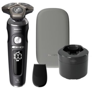 Makinë rroje elektrike Philips Series 9000 Prestige SP9840/32, Wet & Dry, për meshkuj, e zezë