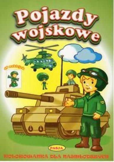 Pojazdy wojskowe PASJA - 170637 - libër me figura për me ly me ngjyra