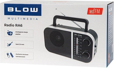 Radio portabël Blow RA6, AM FM, altoparlant 3.5", gri