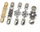 Kapëse xhakete dekorative, set 6 copë, metal, argjendtë
