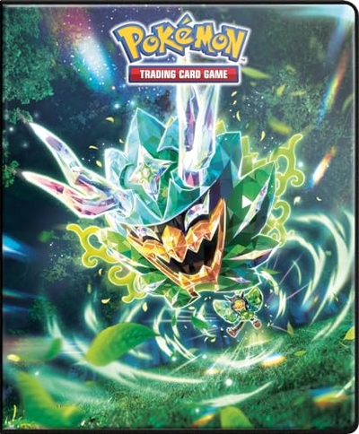 Album për letra Pokémon Ultra Pro Scarlet Violet Twilight Masquerade, 9 xhepa, mban 252 letra, shumëngjyrësh