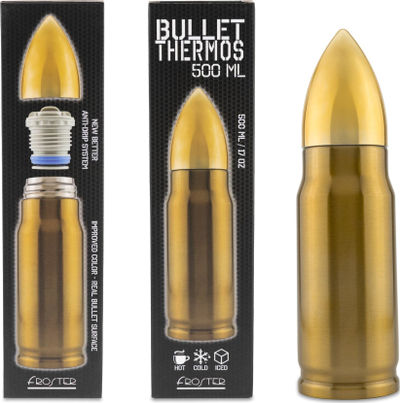 Termus Froster Bullet, 500ml, çelik inox, ngjyrë ari