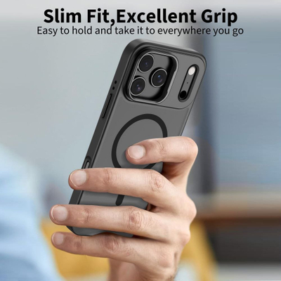 Mbrojtëse telefoni Tech-Protect MagStand për iPhone 17 Pro, MagSafe, matte black, e zezë