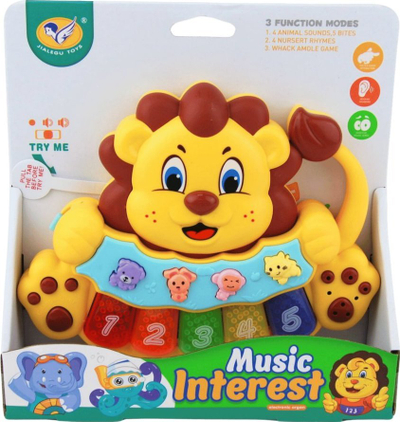 Lodër piano Jialegu Music Interest, në formë luani, me tinguj muzikorë, shumëngjyrëshe