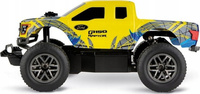 Makina me telekomandë Carrera Ford F-150 Raptor, shkallë 1:18, bateri 700 mAh, verdhë me shumë ngjyra