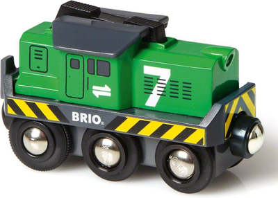 Lodër tren Brio Battery Locomotive 33214, me bateri, mbi 3 vjeç, shumëngjyrëshe