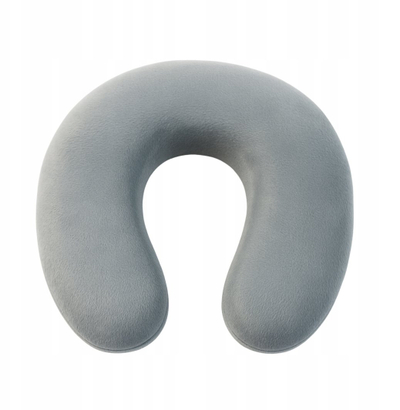 Jastëk udhëtimi Aptel U-Shaped, memory foam, për qafë, gri