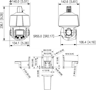 Камера за безбедност Дахуа WizSense SD3E405DB-GNY-a-PV1, IP турет, 4MP 2560 x 1440, бела