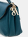 Çantë dore GUESS Evie Top Handle Flap, kompakte, ngjyrë teal