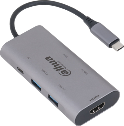 Adapter video Dahua TC37, USB C në HDMI, rreth 10 cm, gri