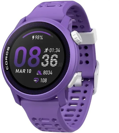 Спортски часовник Coros PACE 3, GPS, силиконска нараквица, виолетова