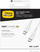 Kabllo USB C në USB C OtterBox Fast Charge, 60W, e bardhë