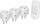 Set prizash wireless mini me telekomandë, 3+1, tipi E, të bardha