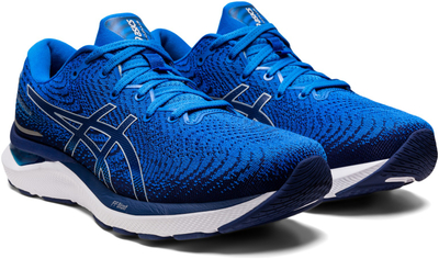 Atlete vrapimi Asics GEL-Cumulus 24 për meshkuj, teknologji GEL, shkumë FlyteFoam, blu
