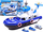 Set lodra policie Jokomisiada ZA3341, anije dhe helikopter, plastik, bardh e blu