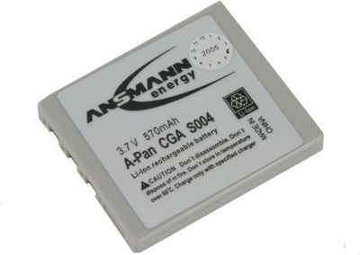 Bateri për aparat Ansmann A-Pan CGA S004, Li-Ion, 3.7V 570mAh, gri