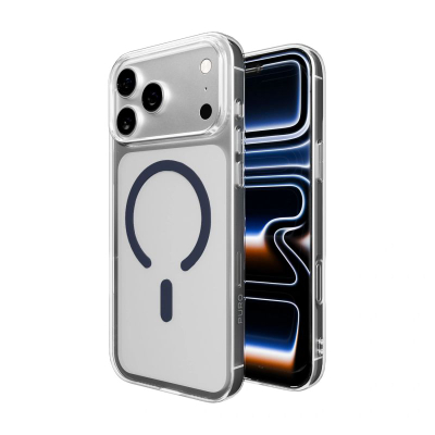 Kapak Puro për iPhone 17 Pro, MagSafe, transparent blu