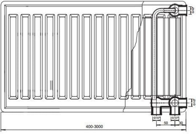 Radiator Stelrad Accord VK, 1165 W, i bardhë