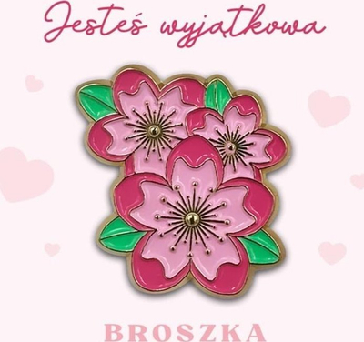 Broshe dekorative Pink Orchid Flowers, aliazh zinku, lule, rozë
