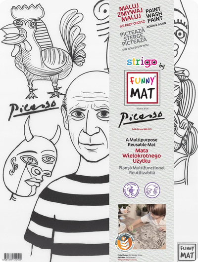 Tapet vizatimi Academy Kids Funny Mat Picasso, 30x40 cm, shumëngjyrësh