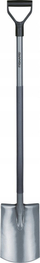 Lopatë Fiskars Ergonomic me kokë të rrumbullakët çeliku, bosht 125 cm, portokalli