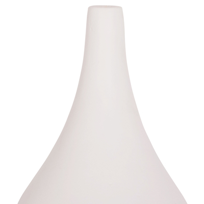 Vazo dekorative tavoline Deni HM4663.02S, fiber cement, 15x27 cm, e bardhë