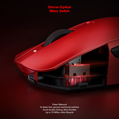Maus Kysona Jupiter Ultra dual 8k, i kuq